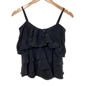 BCBGMaxAzria tiered ruffle tank top
